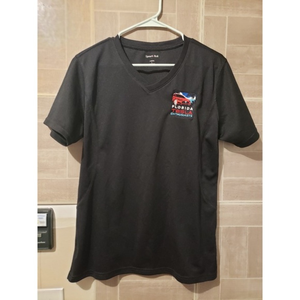 TESLA Enthusiasts Florida‎ Womens Shirt Size Large Black